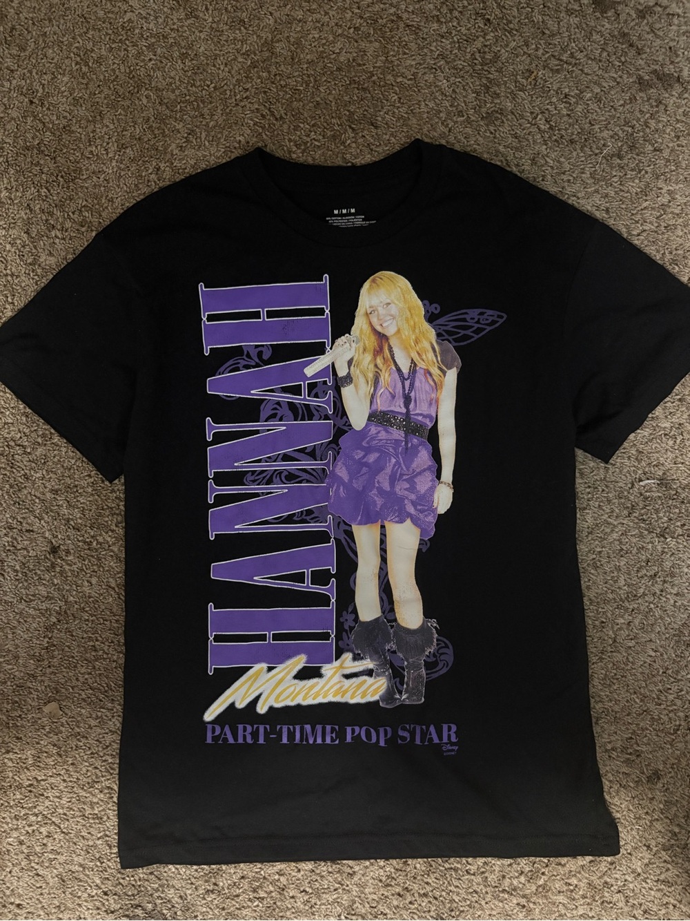 Hannah Montana women’s Black & Purple Graphic Tee